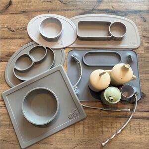 Silicone baby mealtime bundle